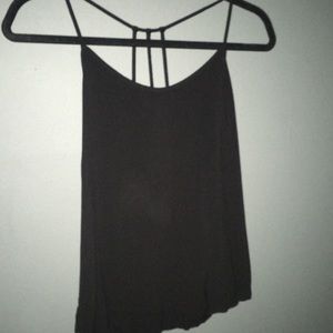 black tank top with lined back